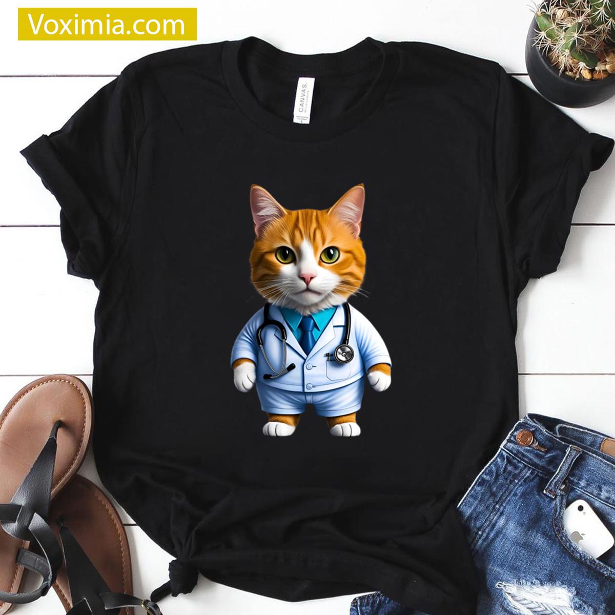 Orange Tabby Cat Cute 1 T-shirt