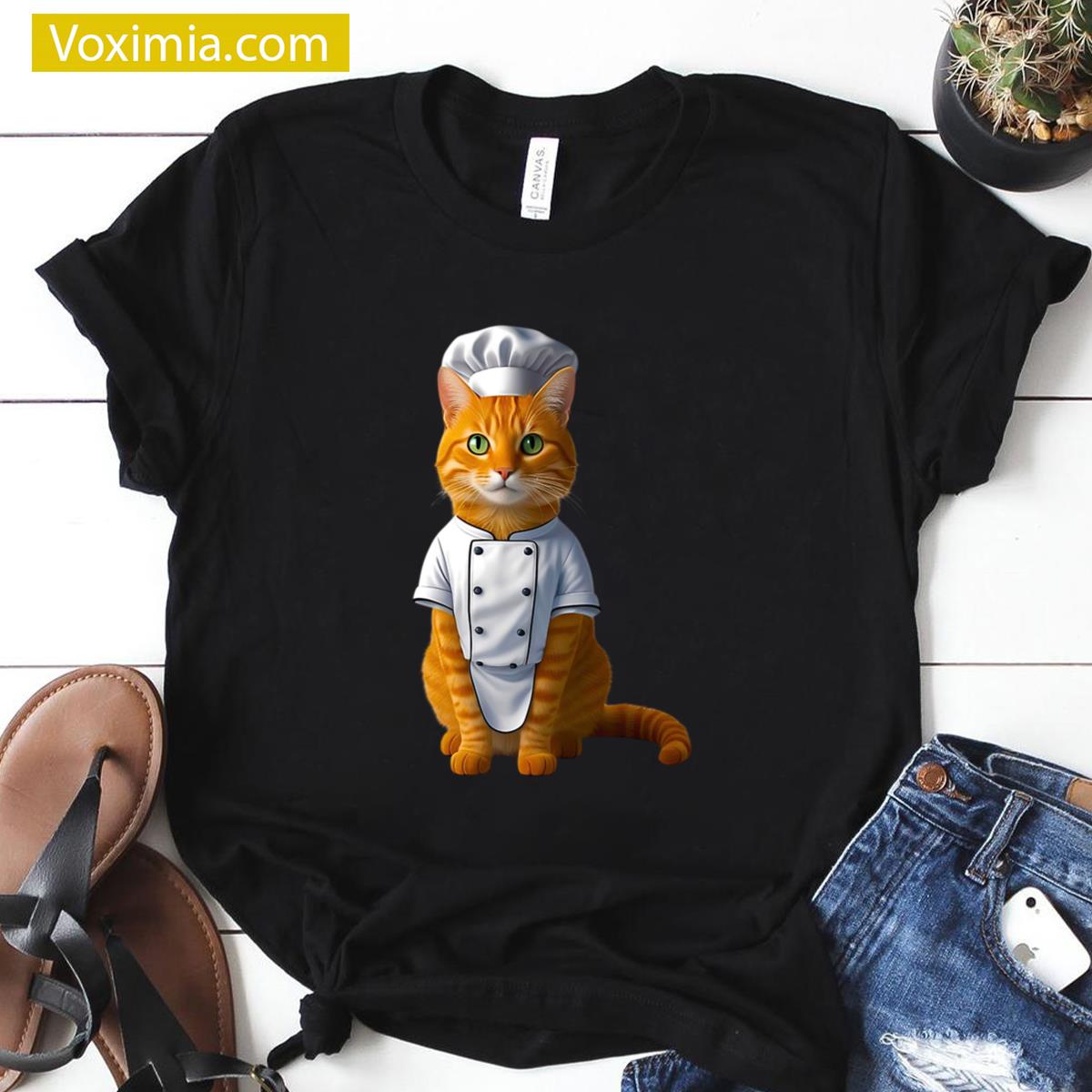 Orange Tabby Cat Cute T-shirt