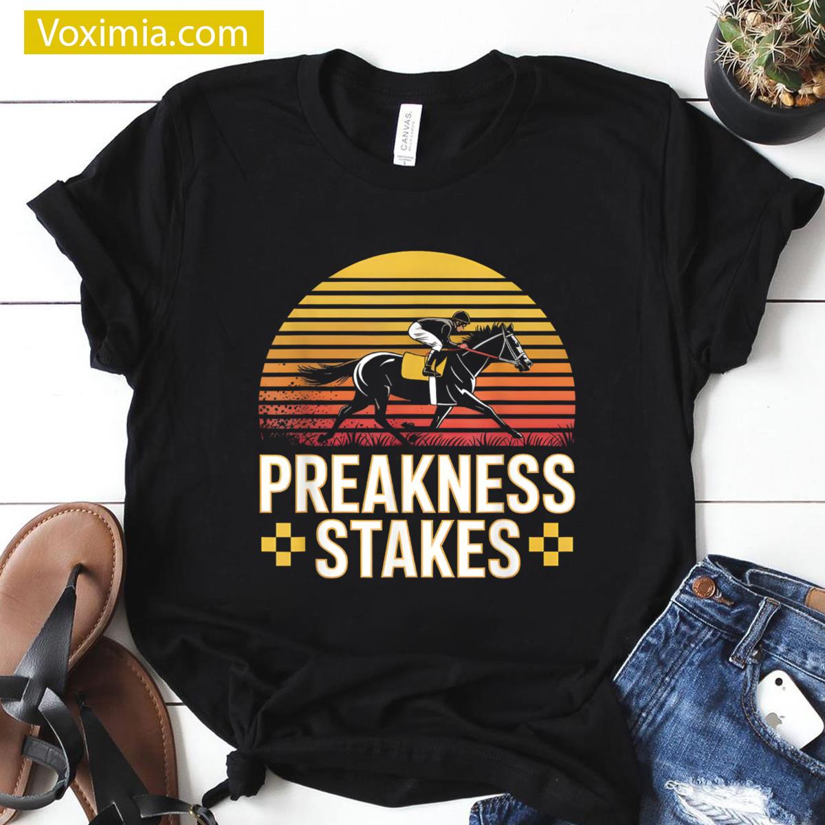 Preakness Stakes Retro Racing Apparel T-shirt