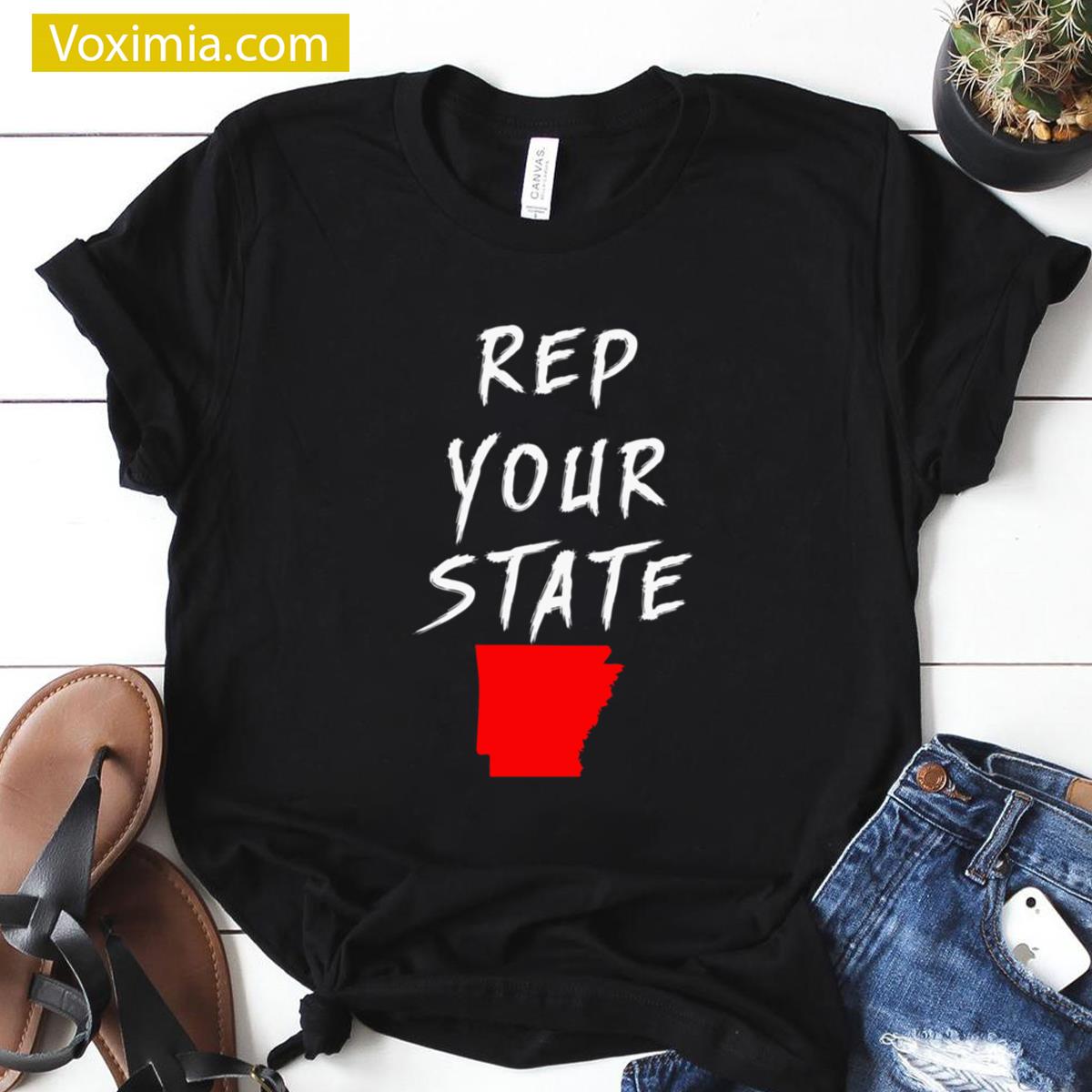 Rep Your State Arkansas Pride Apparel T-shirt