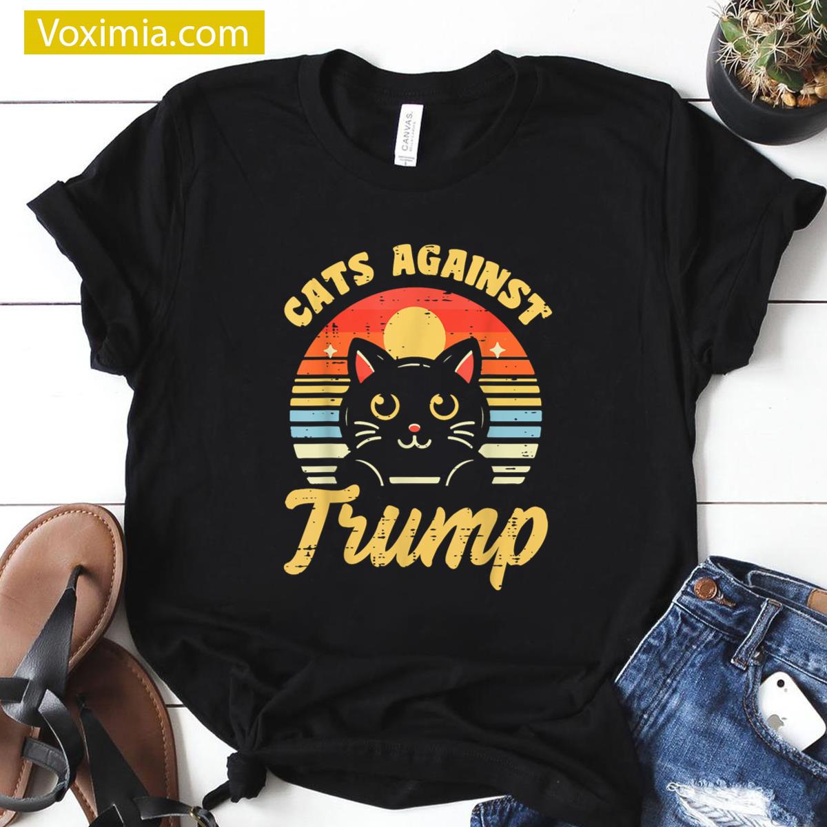 Resist Playful Cats Protest Apparel T-shirt