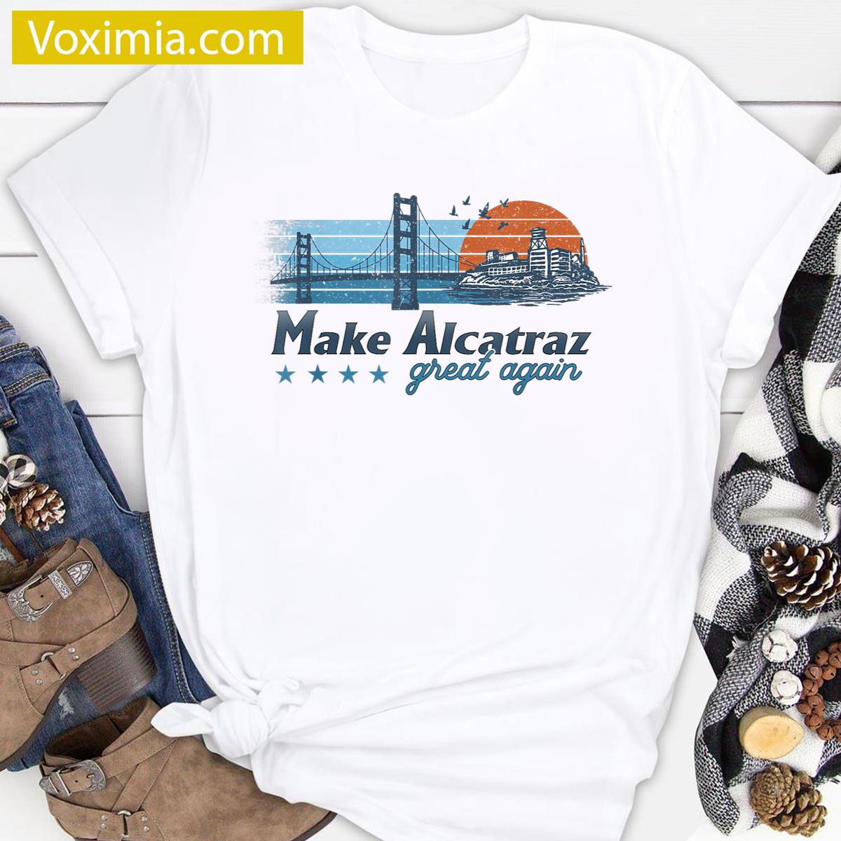 Retro Funny Make Alcatraz Unisex T-shirt
