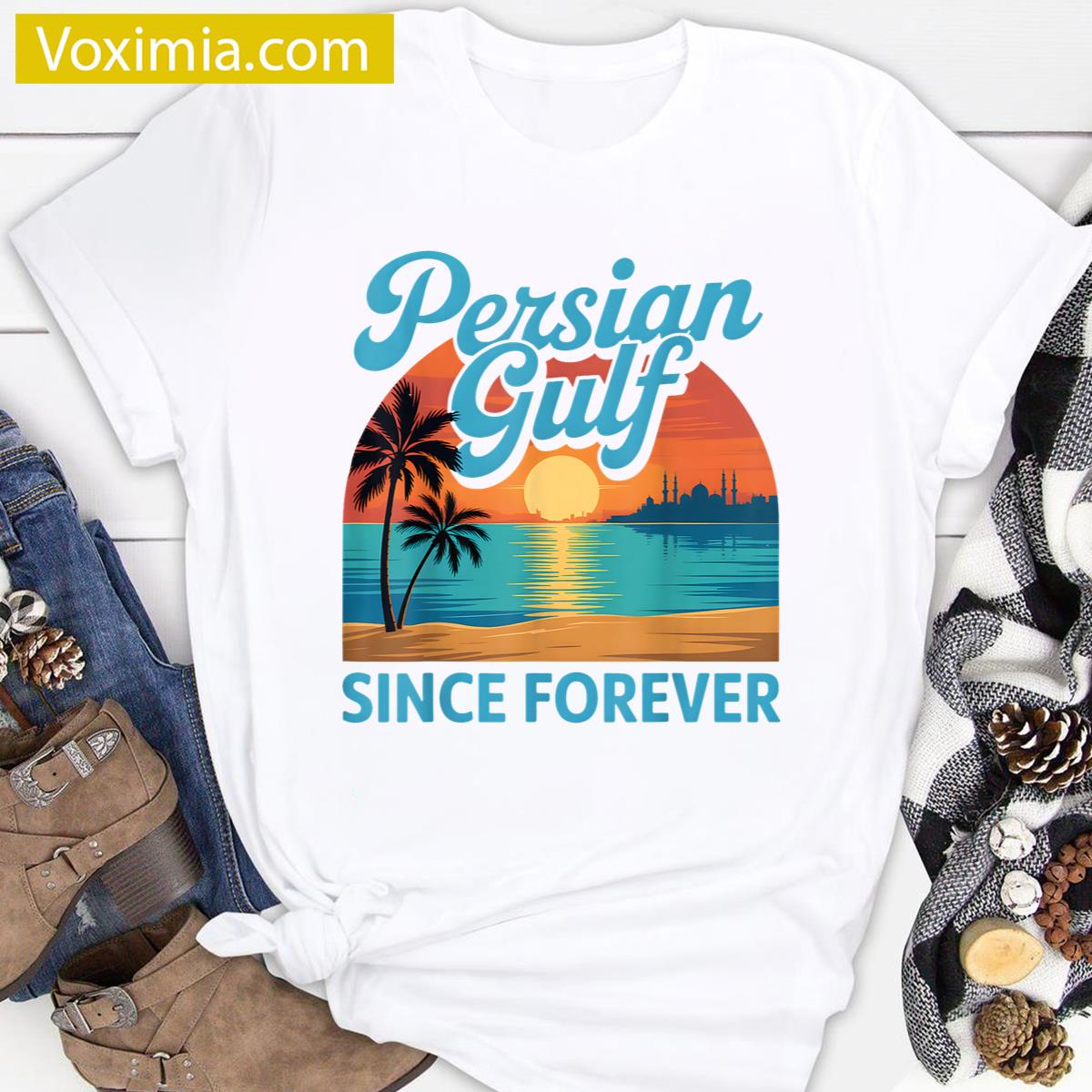 Retro Persian Gulf Graphic Unique Style T-shirt