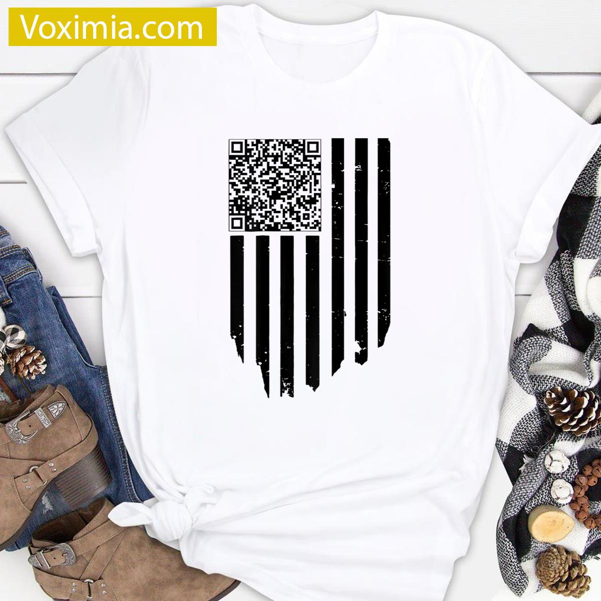 Retro Qr Trump Dancing Tee Casual T-shirt