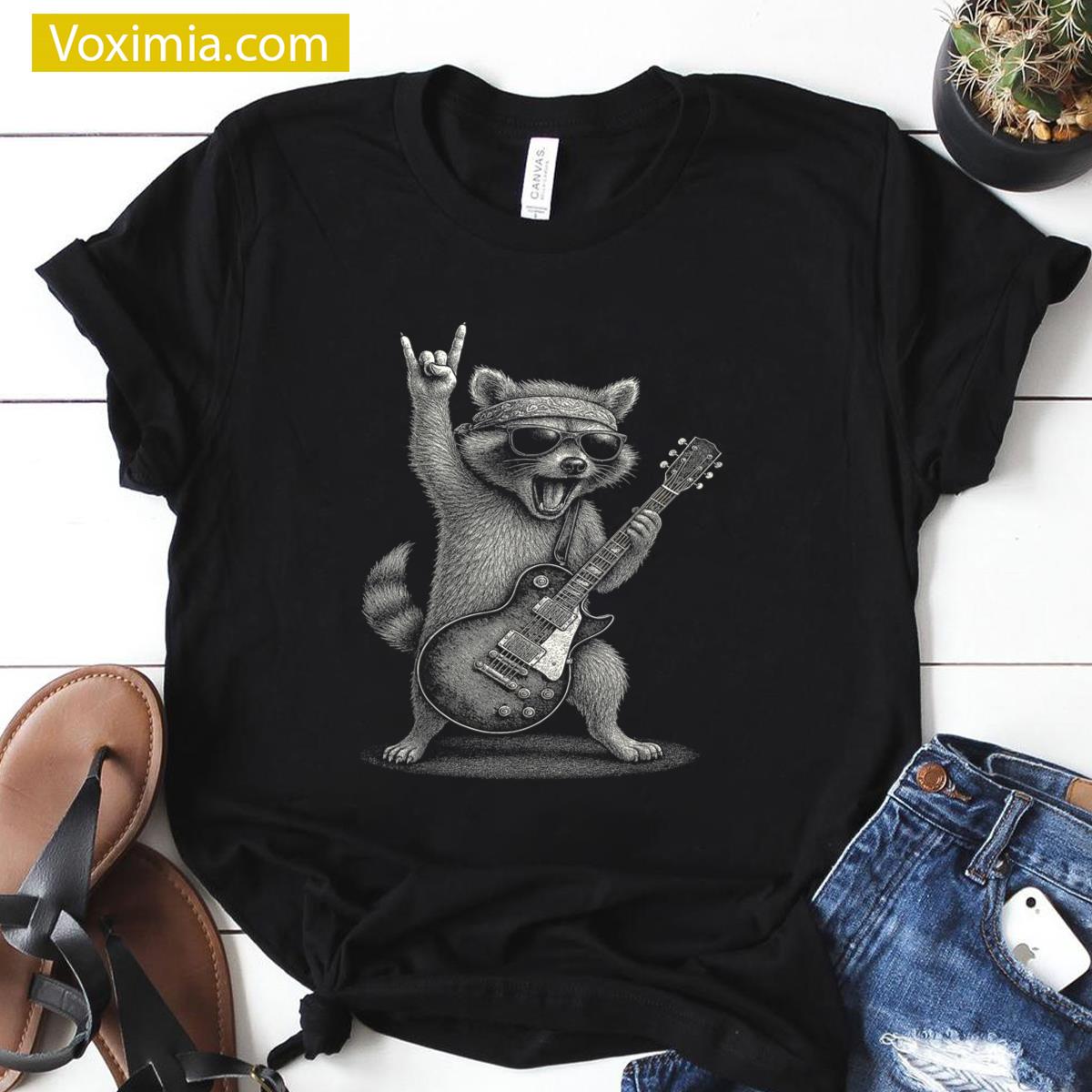 Retro Raccoon For Men Women Kids T-shirt