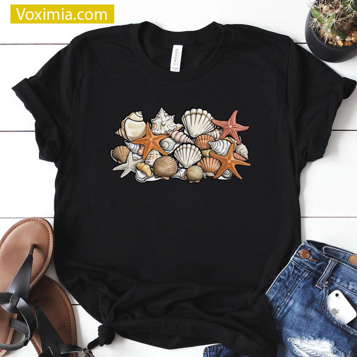 Seashells Coastal Style Apparel T-shirt