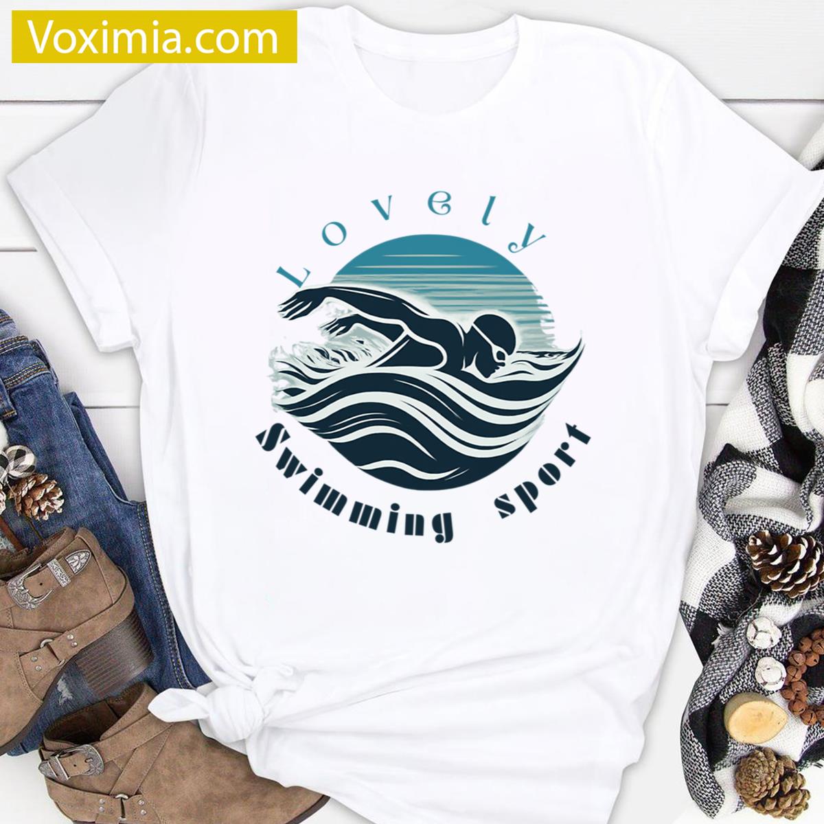 Sporty Swimming For Women T-shirt