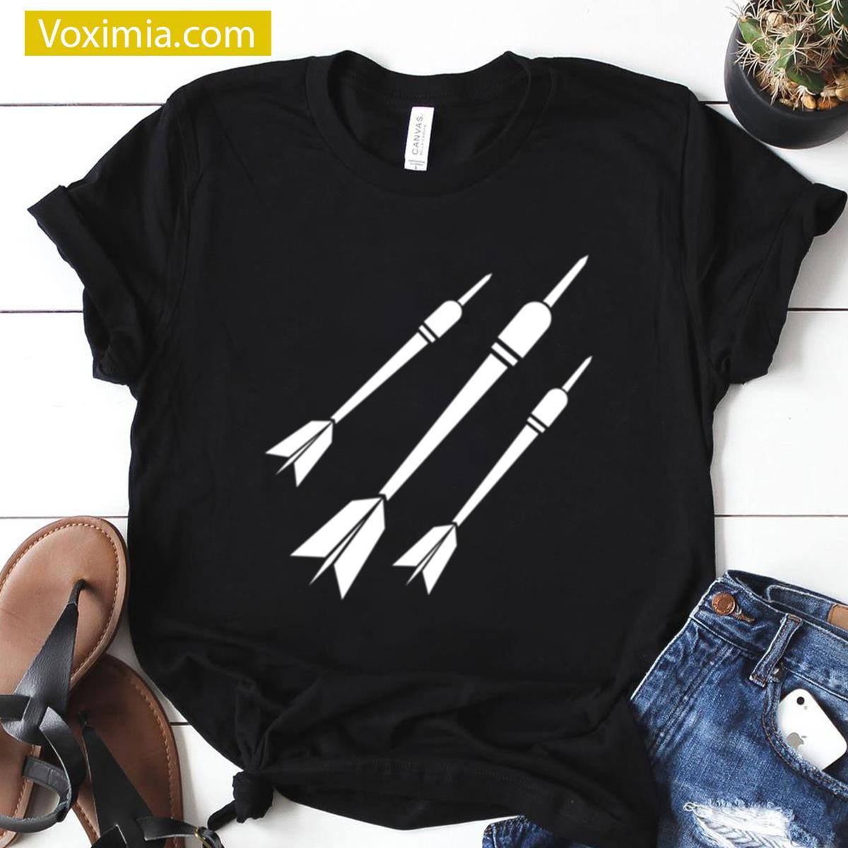 Sporty White Darts T-shirt