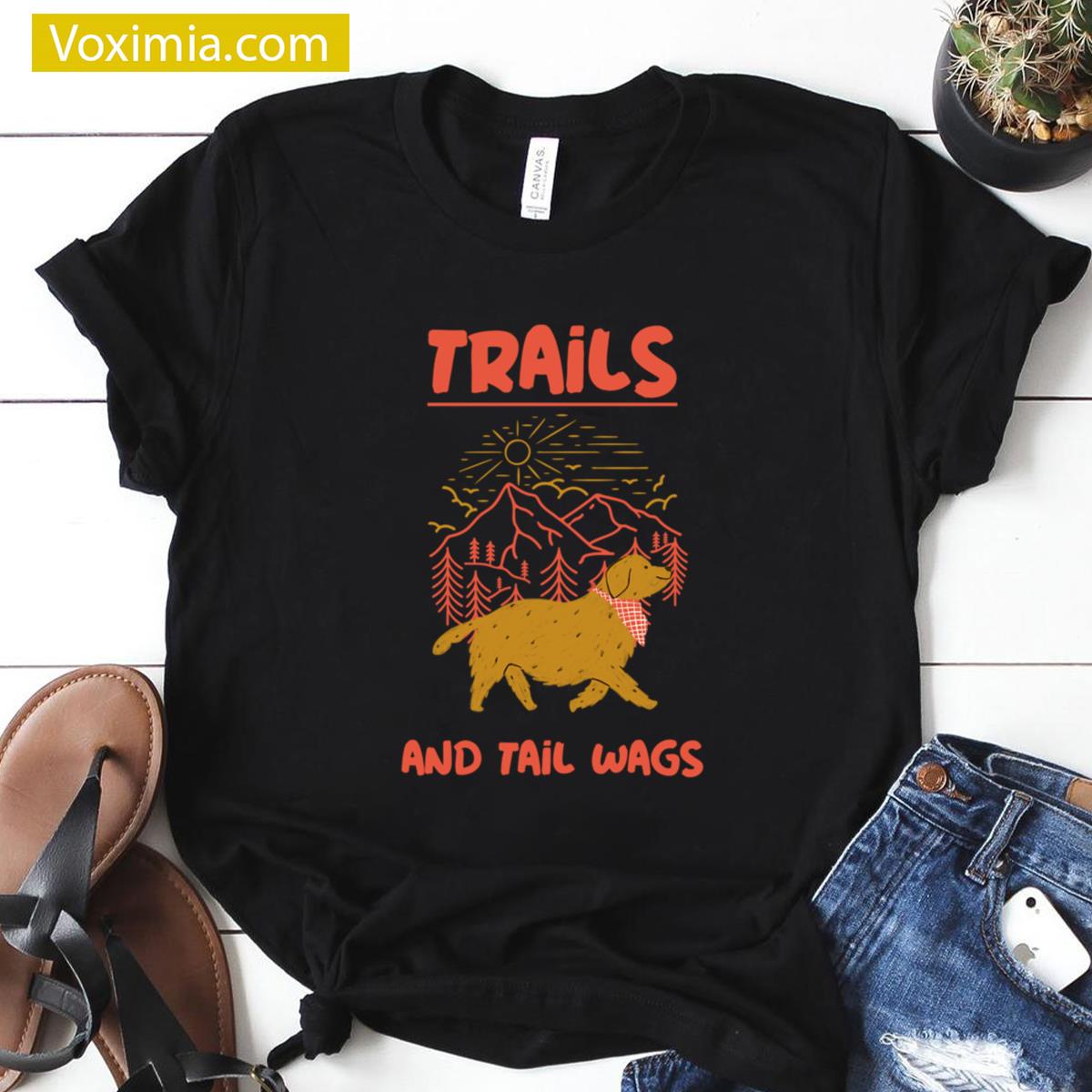 Trails And Tail Wags Dog Tee T-shirt
