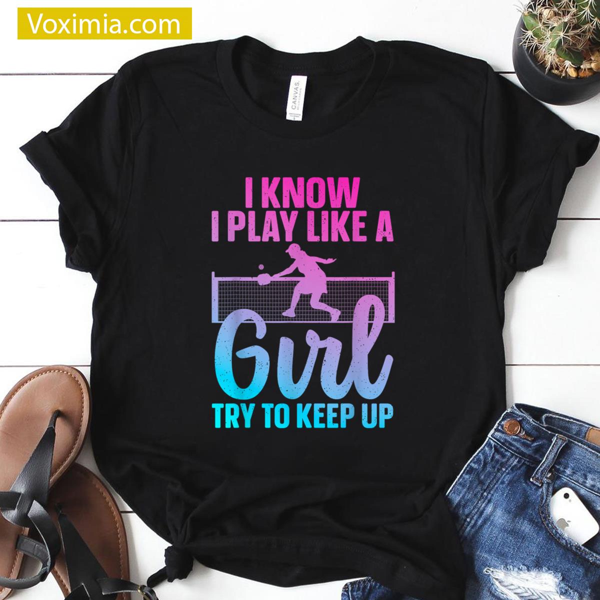 Unique Pickleball Player Style T-shirt