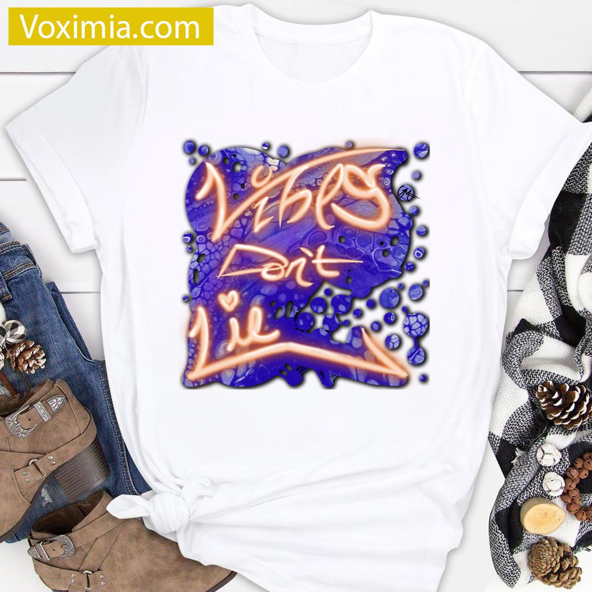 Vibes Dont Lie Casual Wear T-shirt