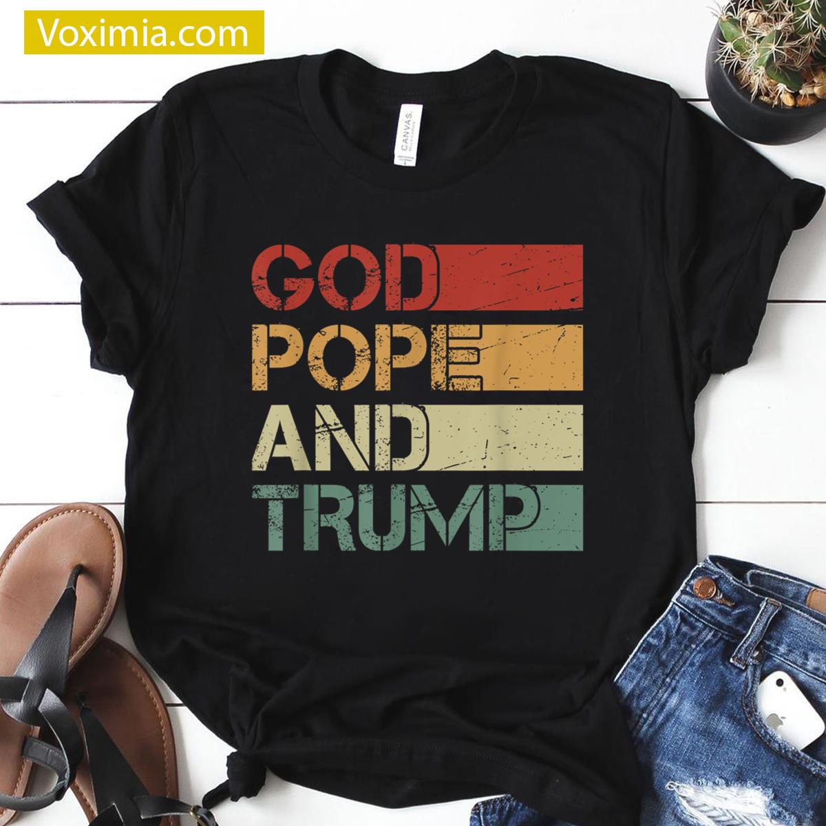 Vintage God And Trump For Fans T-shirt