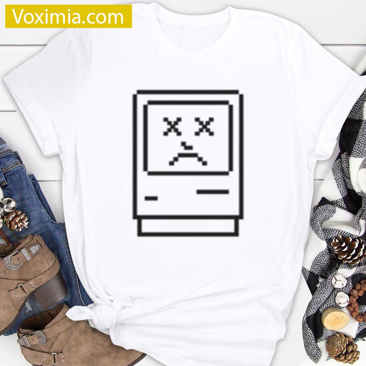 Vintage Mac Sad Face Icon Art T-shirt