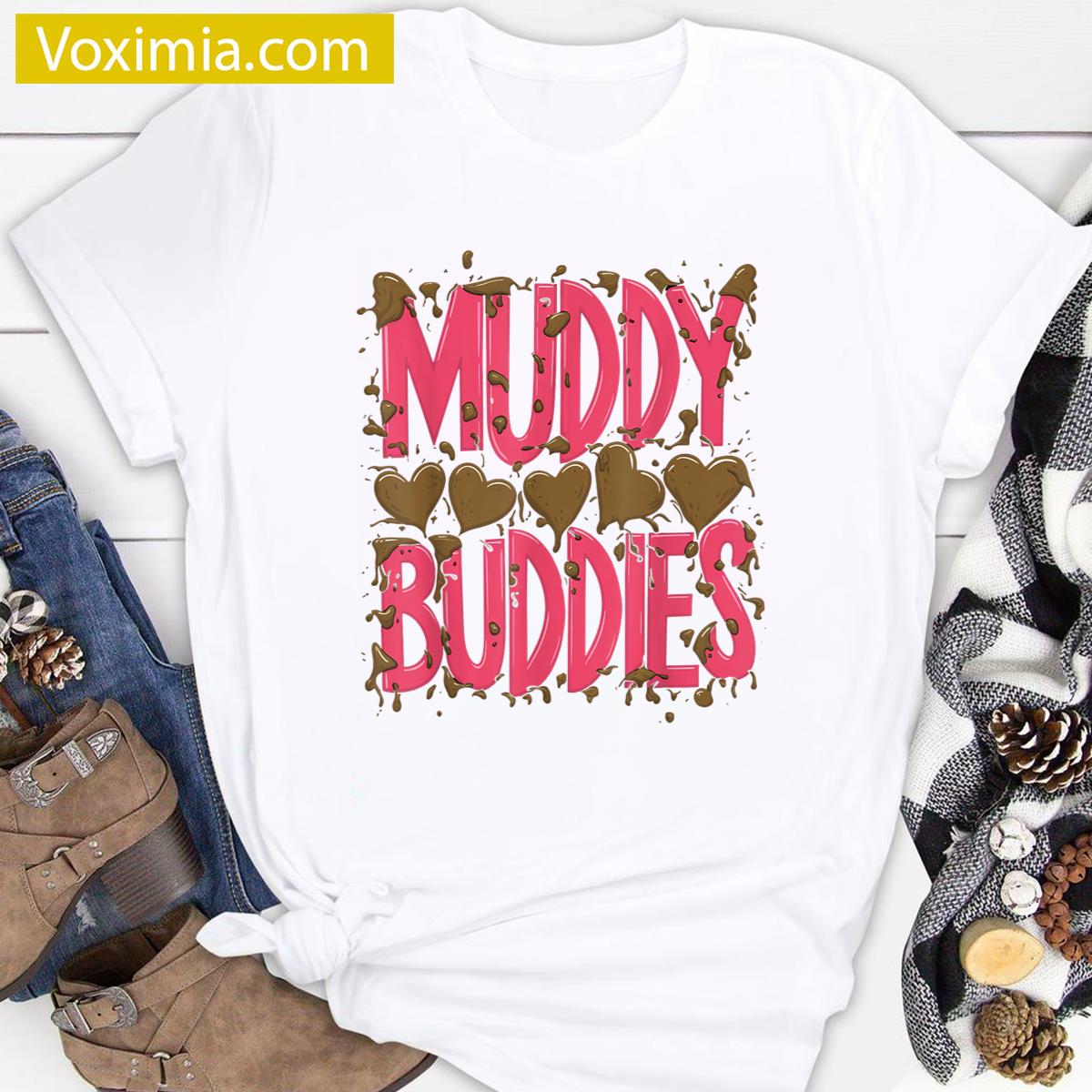 Womans Buddies Muddy Girls T-shirt