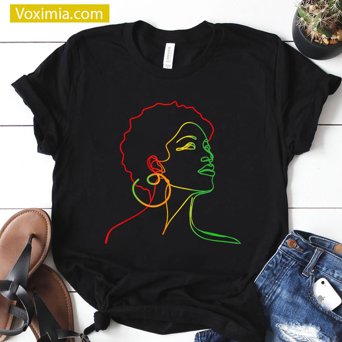 Womens Juneteenth 1865 Art T-shirt