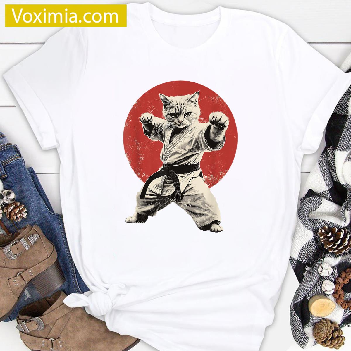 Cat Karate Judo T-shirt