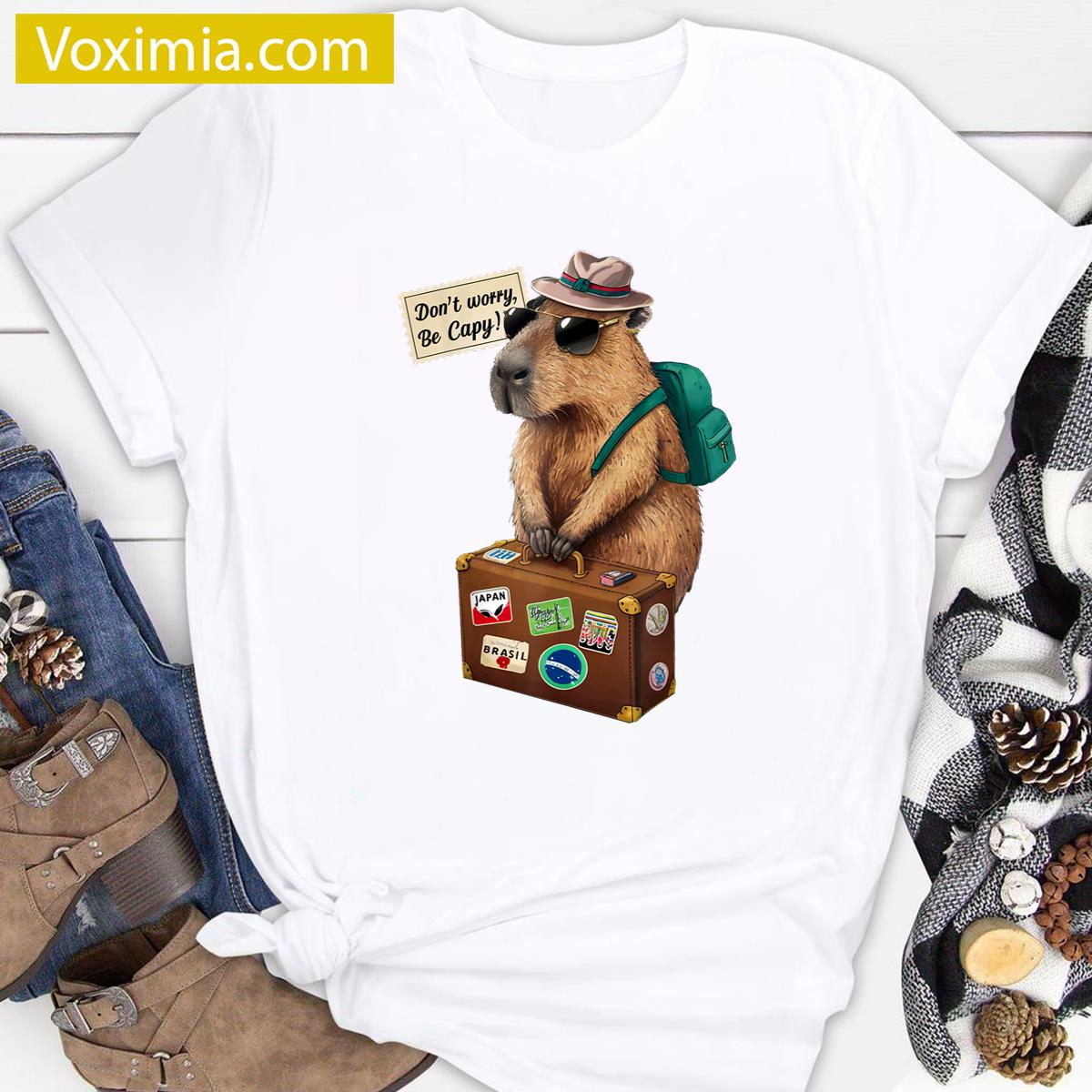 Dont Worry Be Capy Funny Capybara T-shirt