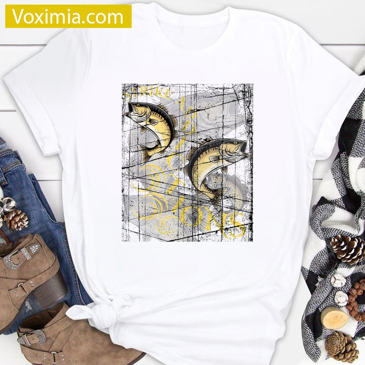 Fishing Vintage Style Graphic T-shirt