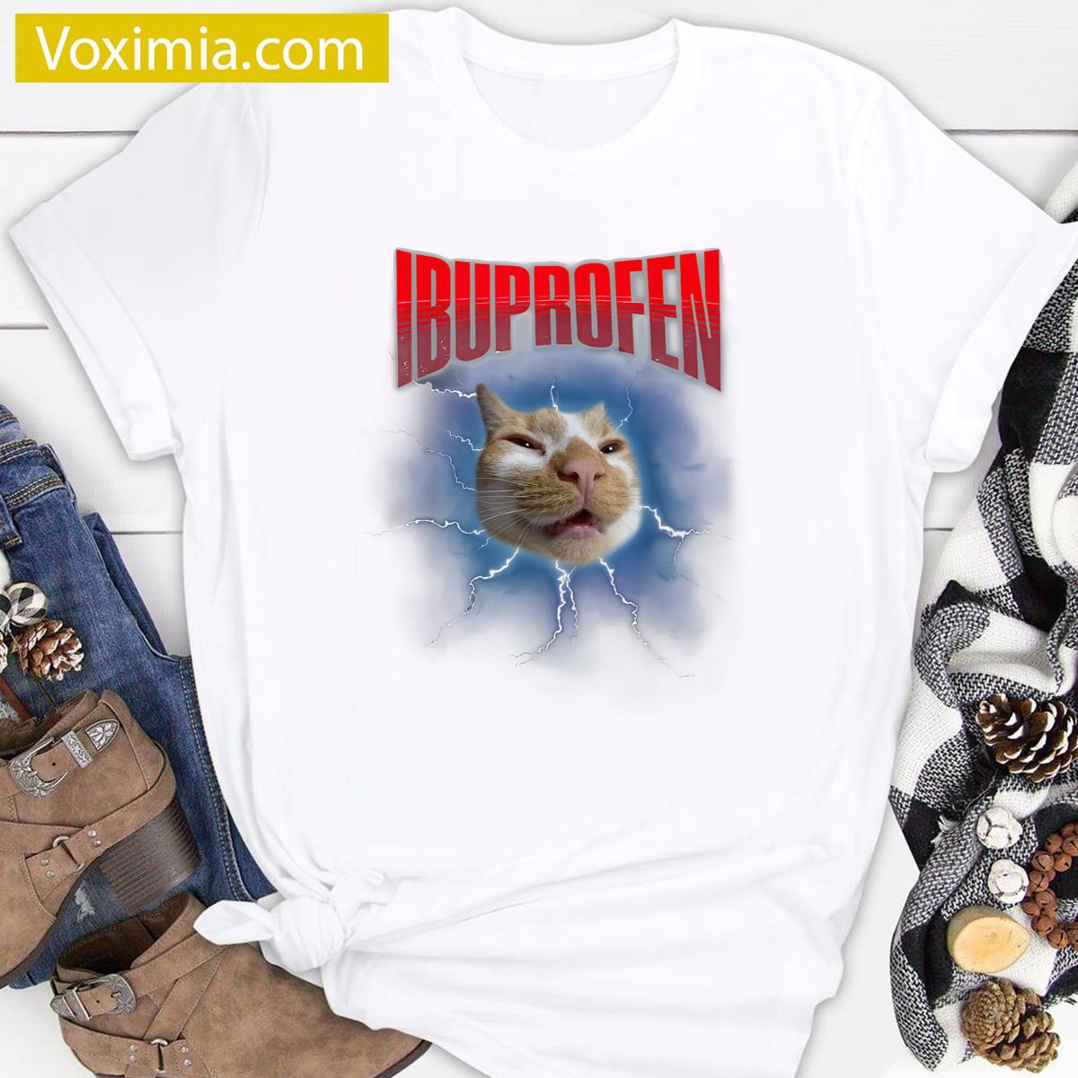 Funny Cat Ibuprofen Meme T-shirt