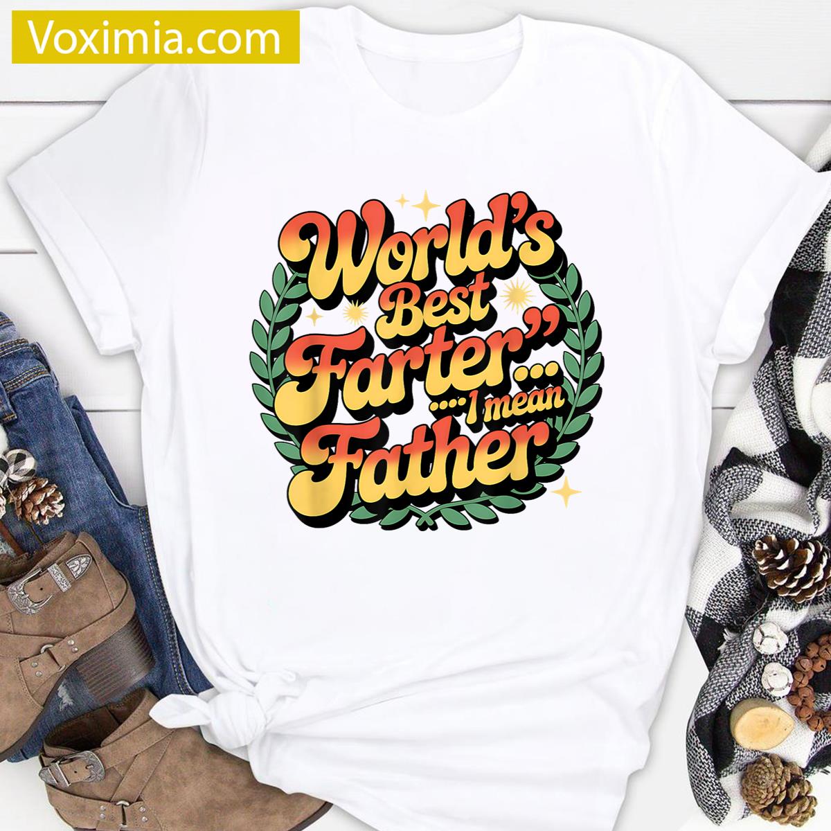 Funny Fathers Day Farter Design T-shirt