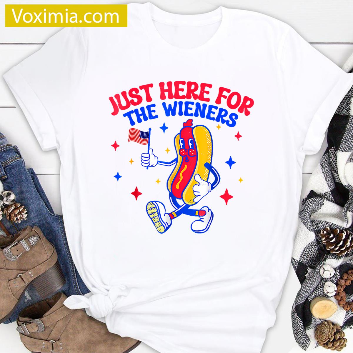 Hot Dog Wieners 4th Of July T-shirt