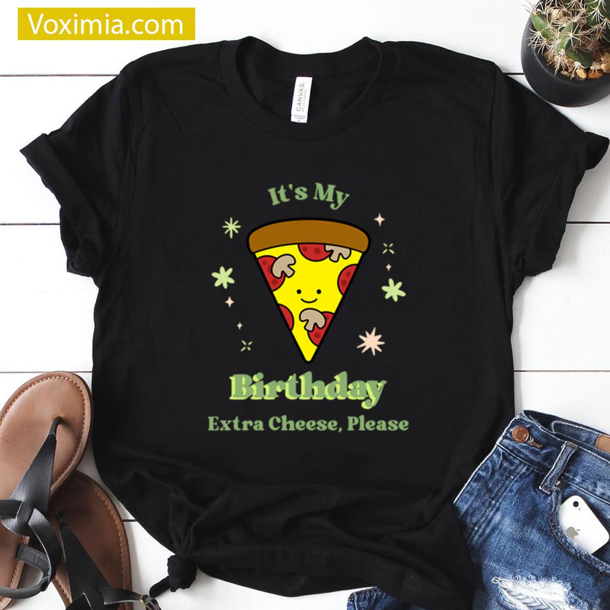 Its My Birthday Kids Pizza Party T-shirt