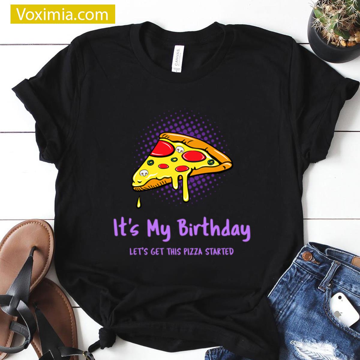 Its My Birthday Pizza Party Kids T-shirt
