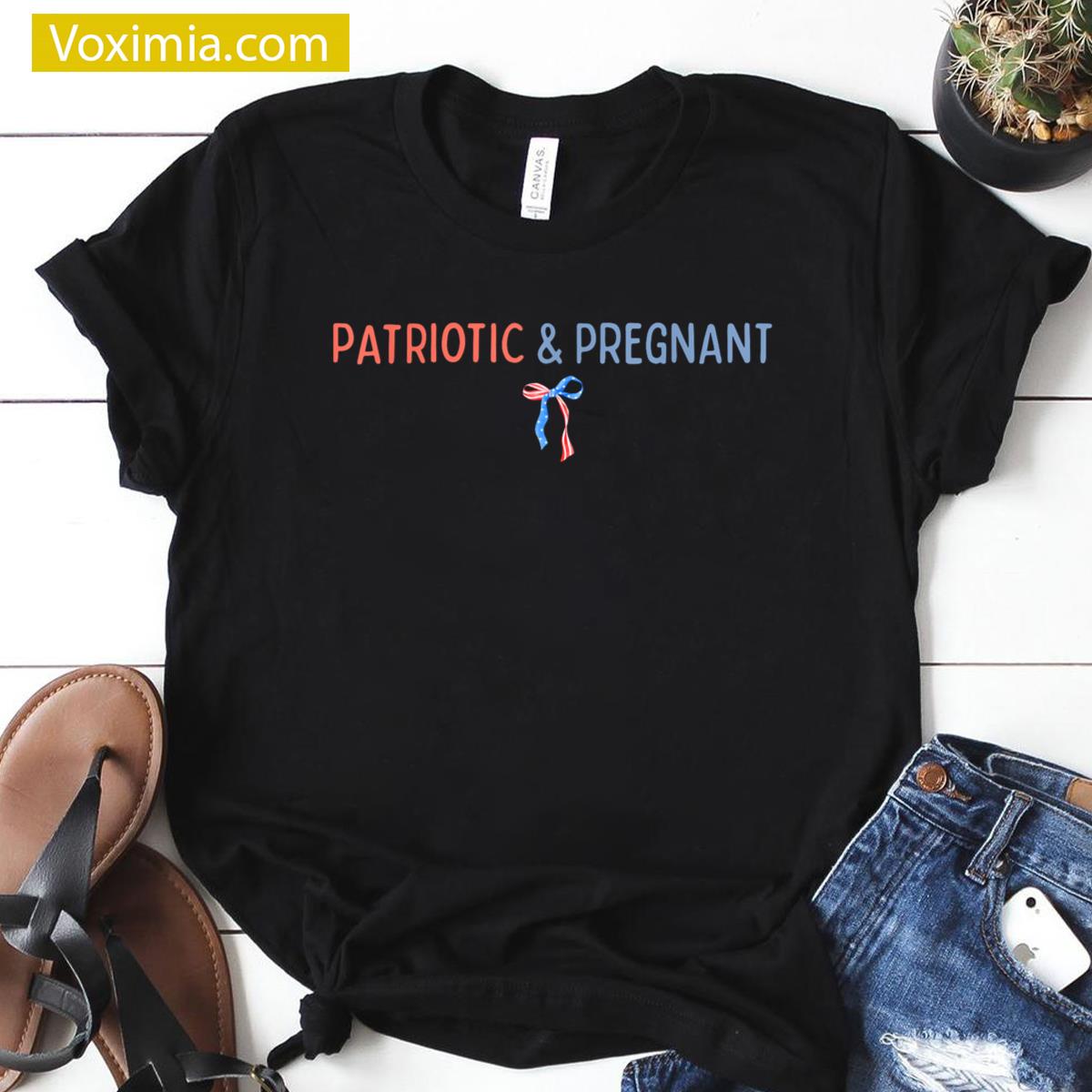 Patriotic And Pregnant T-shirt