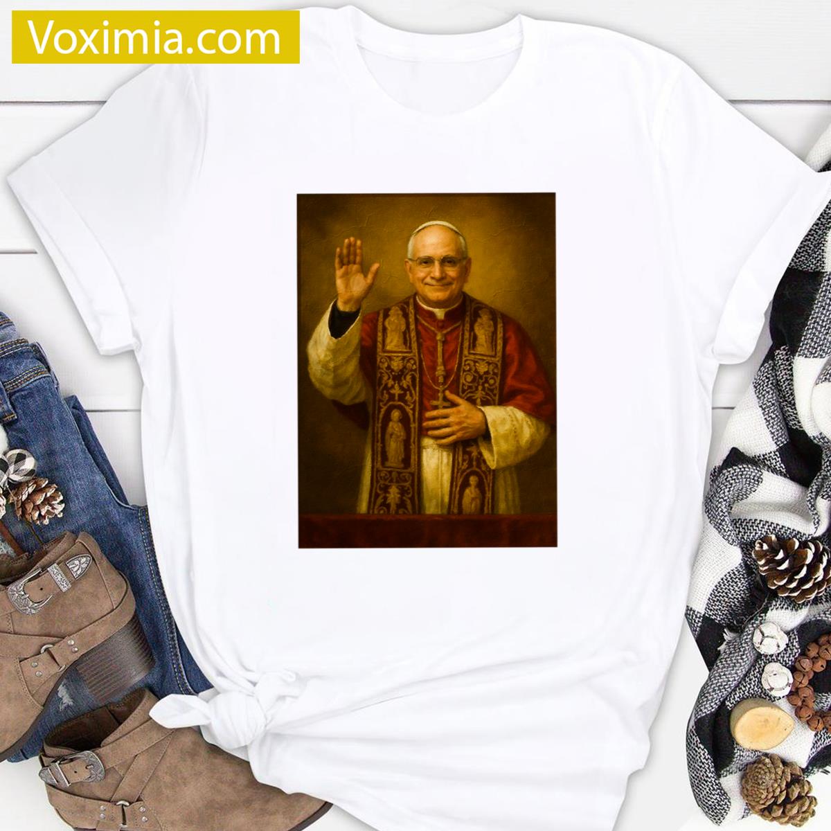 Pope Leo Xiv Retro Design T-shirt