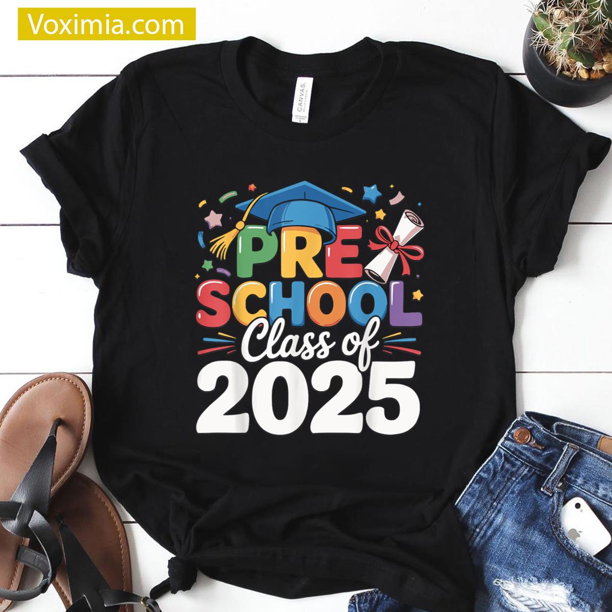 Preschool Class Of 2025 Graduation T-shirt