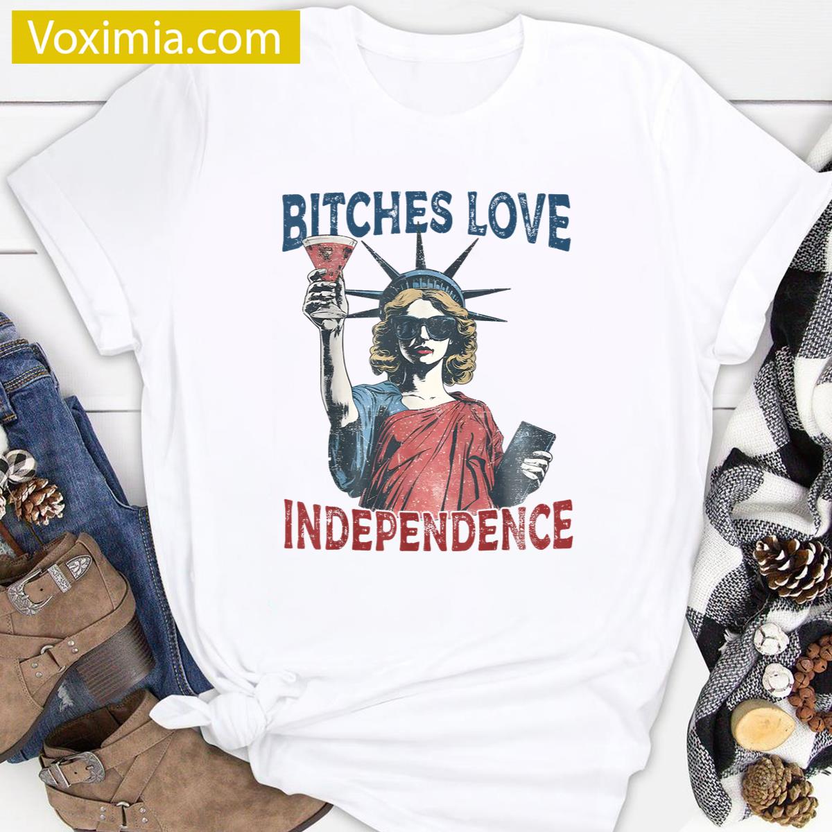 Retro Independence Funny Tee T-shirt