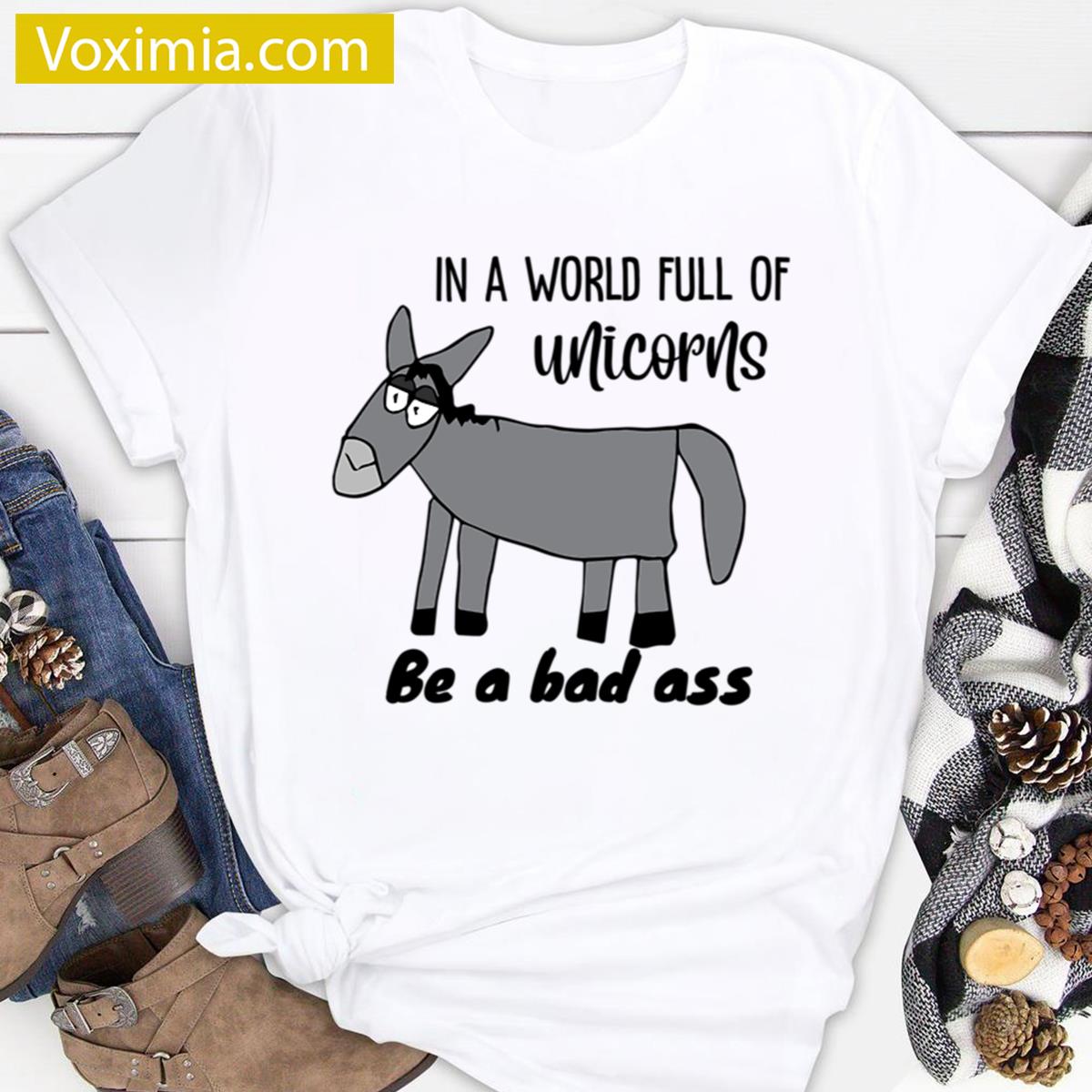 Unicorns Bad Ass Design T-shirt