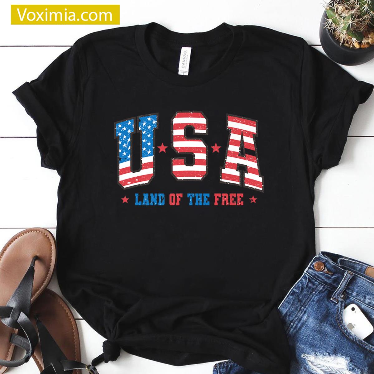 Usa Flag Patriotic 4th Of July T-shirt