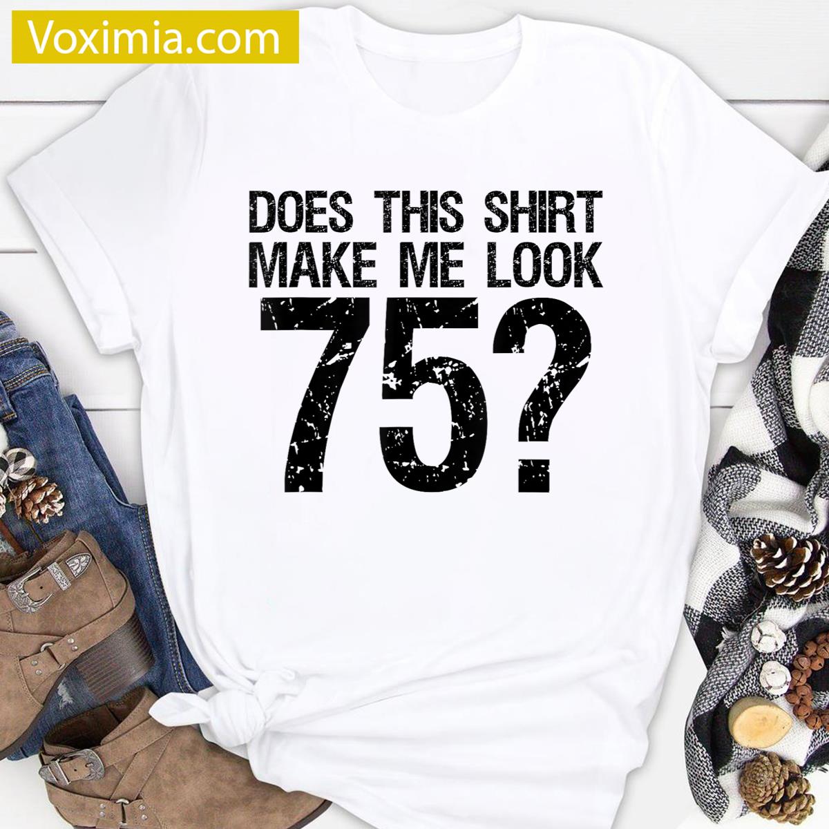 Vintage 75 Year Old Birthday T-shirt