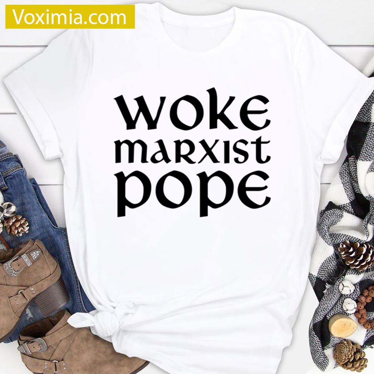 Woke Marxist Pope Oversized T-shirt