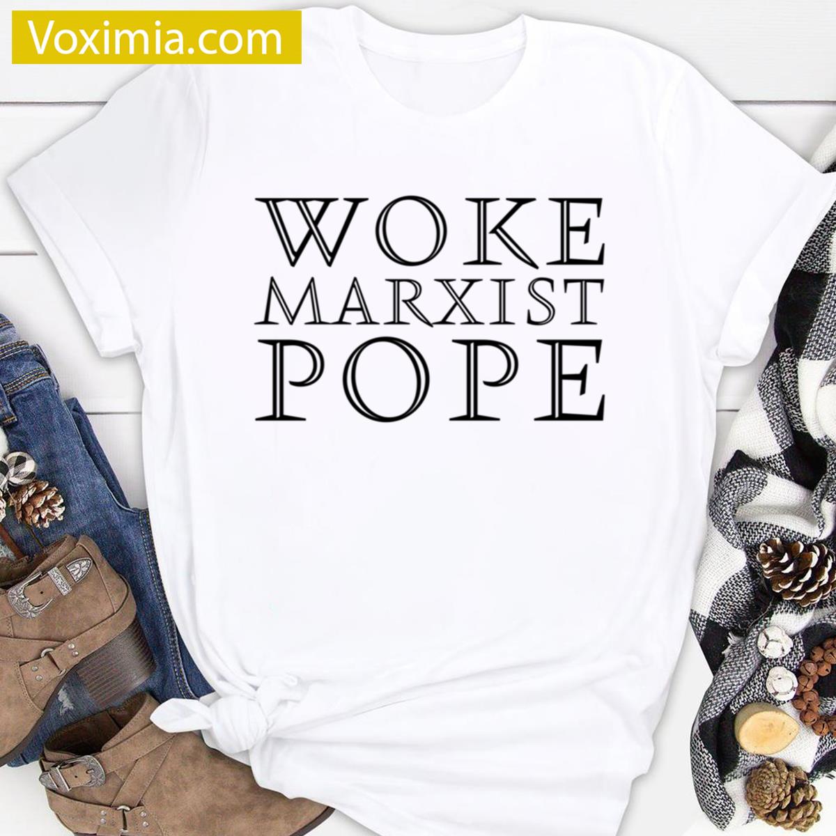 Woke Marxist Pope V3 Oversized T-shirt