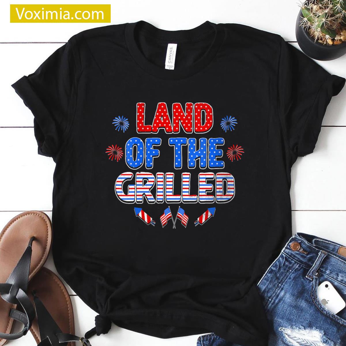 Womens Land Of The Grilled T-shirt