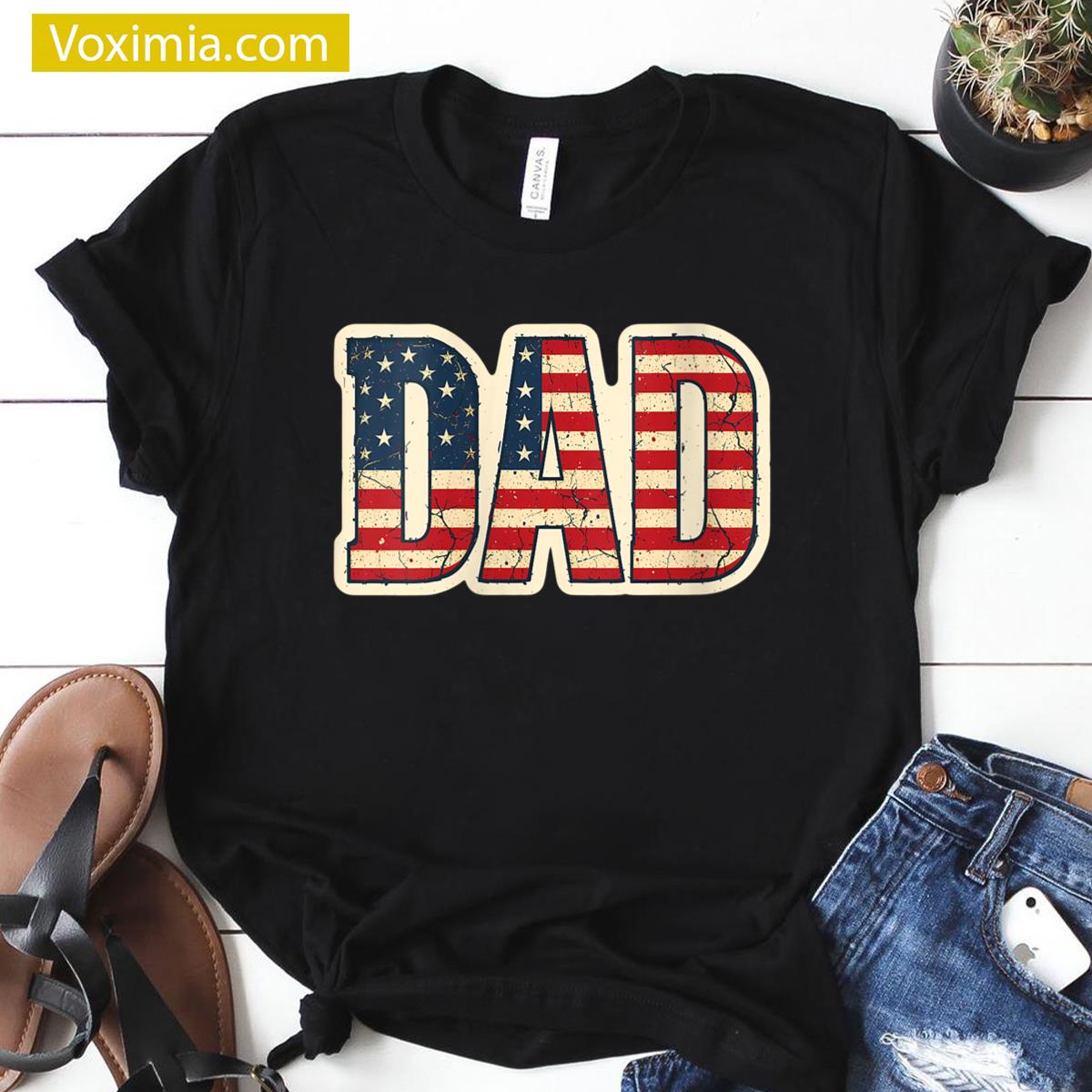 Womens Vintage American Dad T-shirt