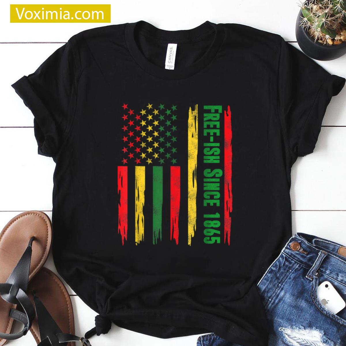 2023 Juneteenth Flag Design T-shirt