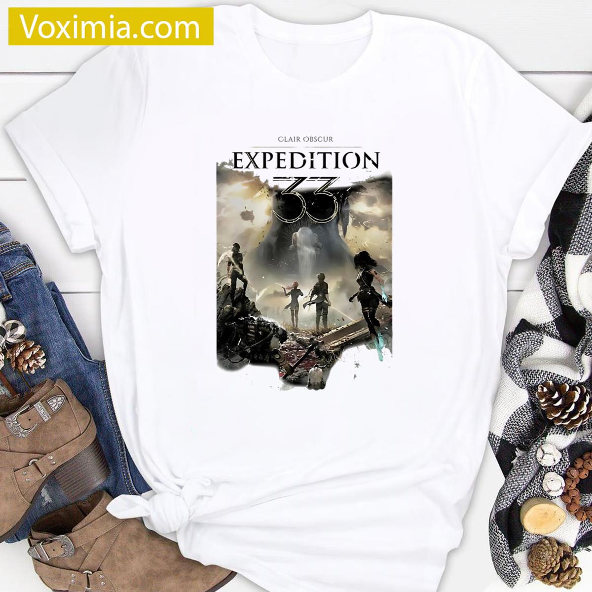 90s Gamer Art Clair Obscur T-shirt