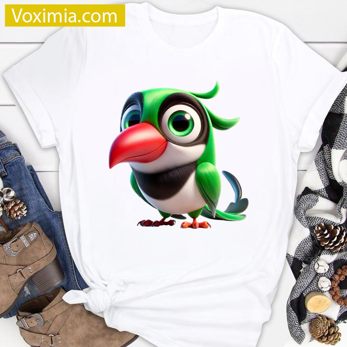 Adorable Common Green Magpie Cute T-shirt
