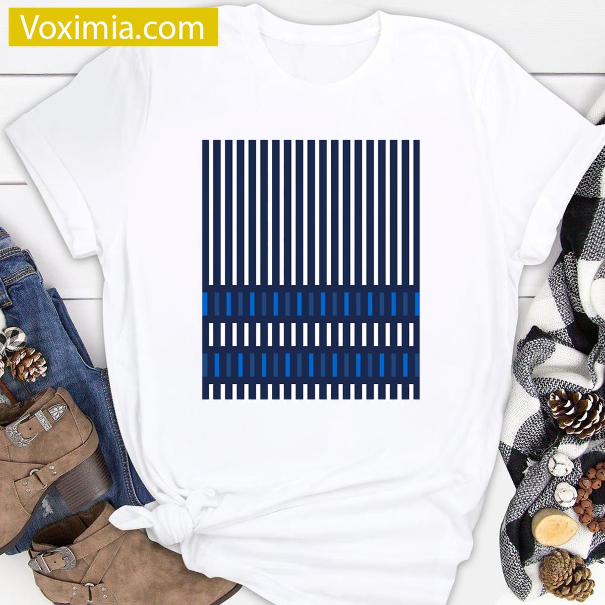 Boho Farmhouse Striped Pattern Tee T-shirt