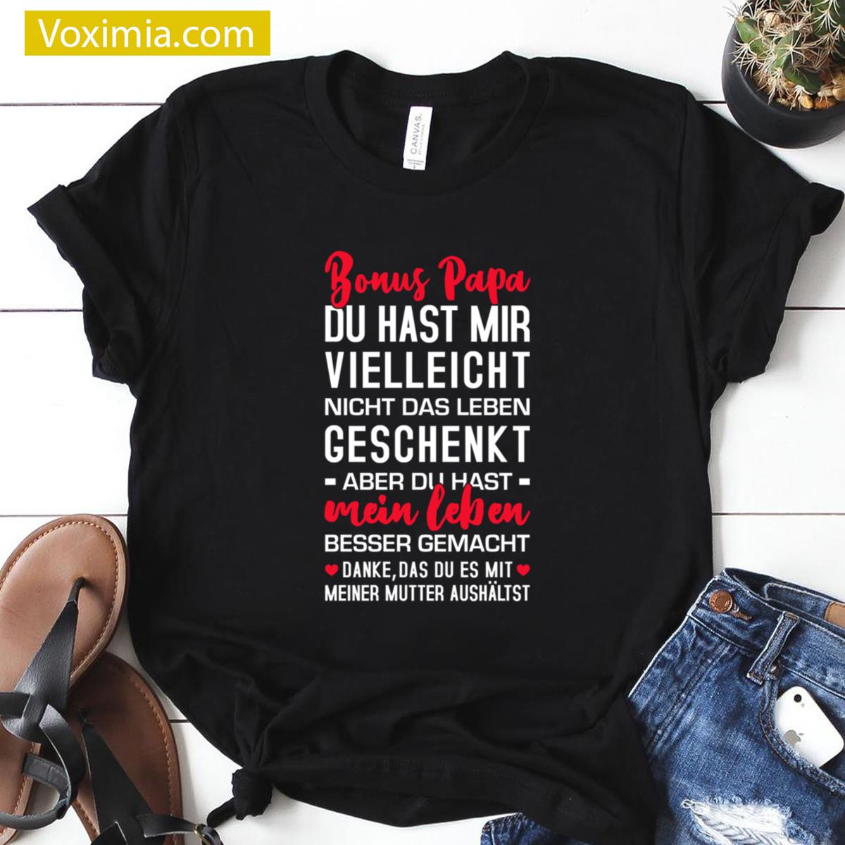 Bonus Papa Heartfelt Message T-shirt