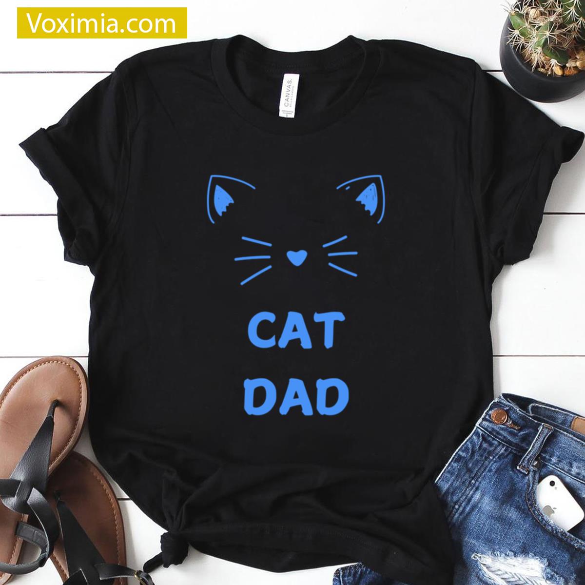 Cat Dad Graphic Tee T-shirt