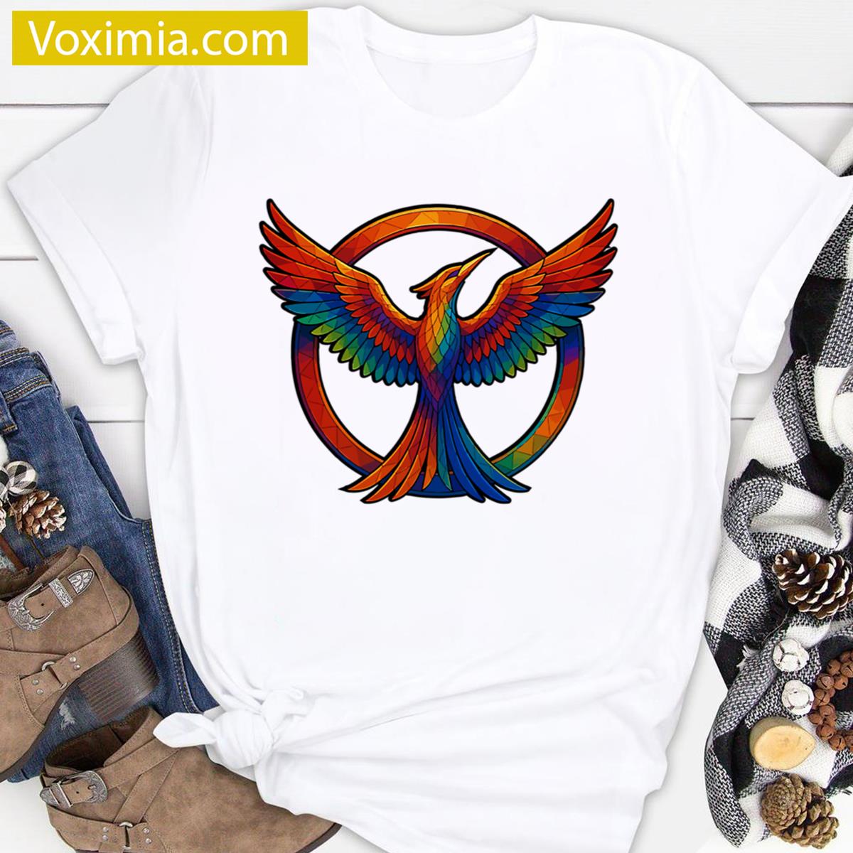 Catching Fire Logo Stylish Top T-shirt