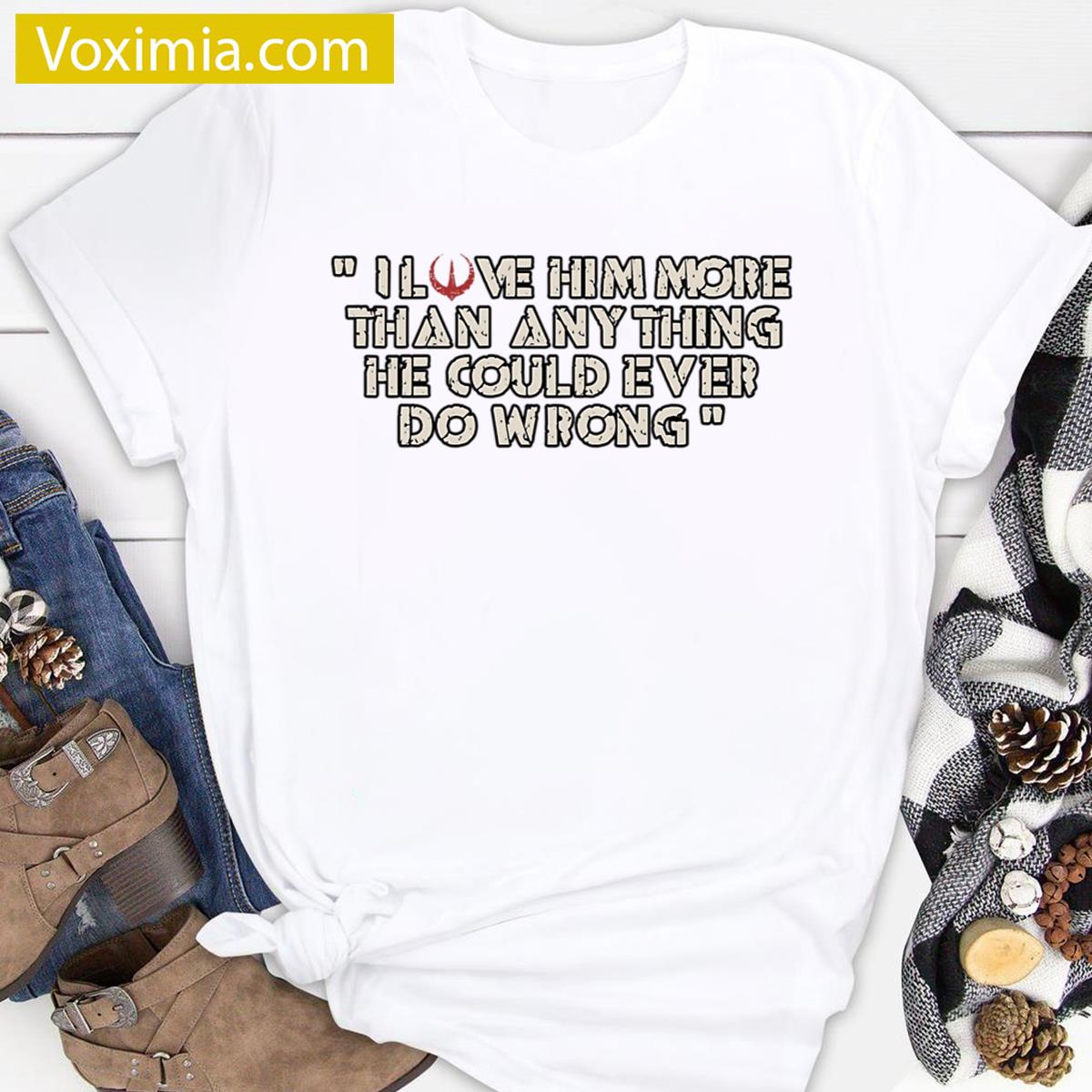 I Love Him Graphic Tee T-shirt