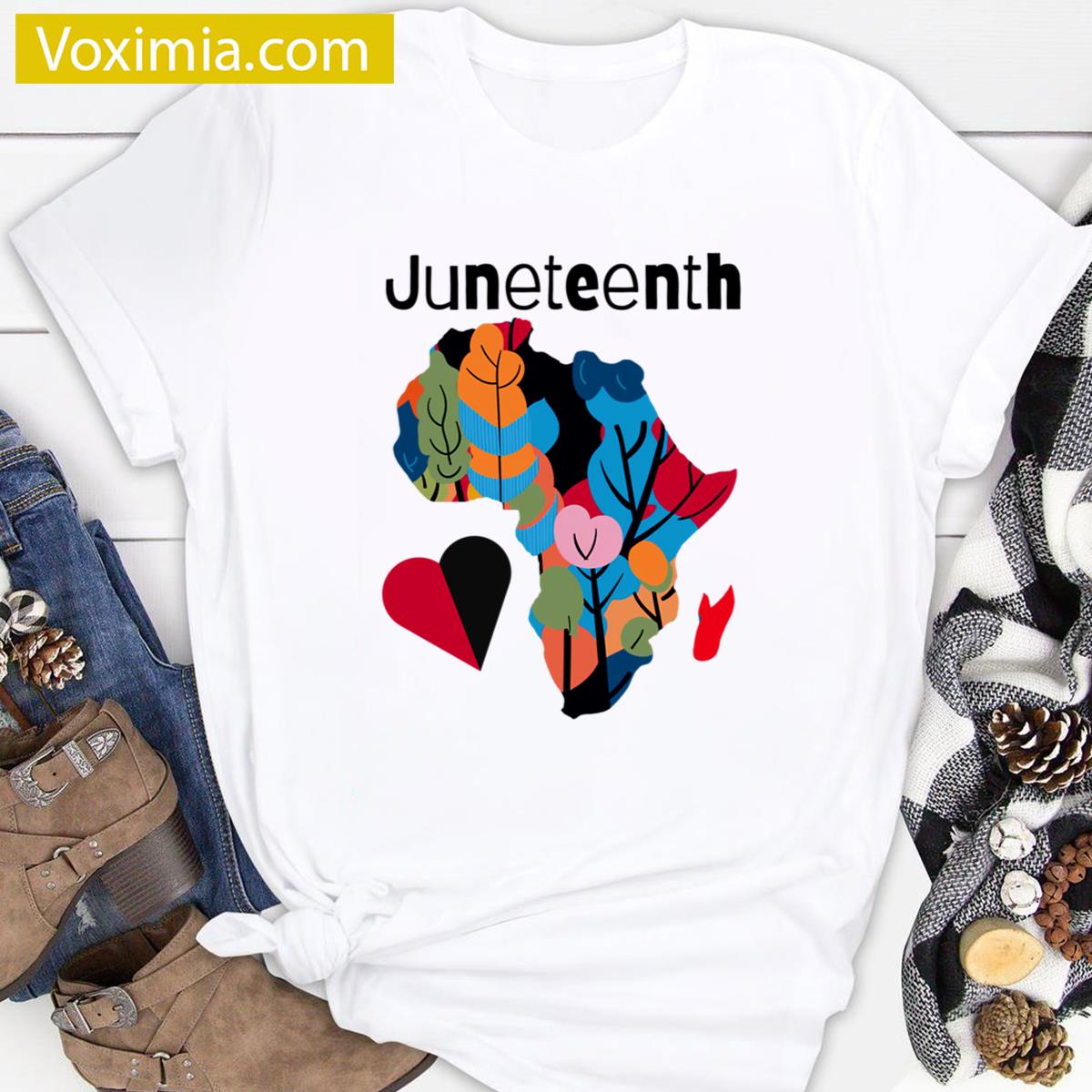 Juneteenth African Heart T-shirt