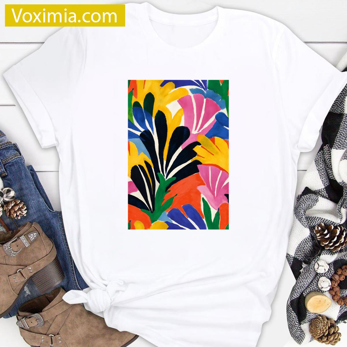 Vibrant Foliage Graphic T-shirt