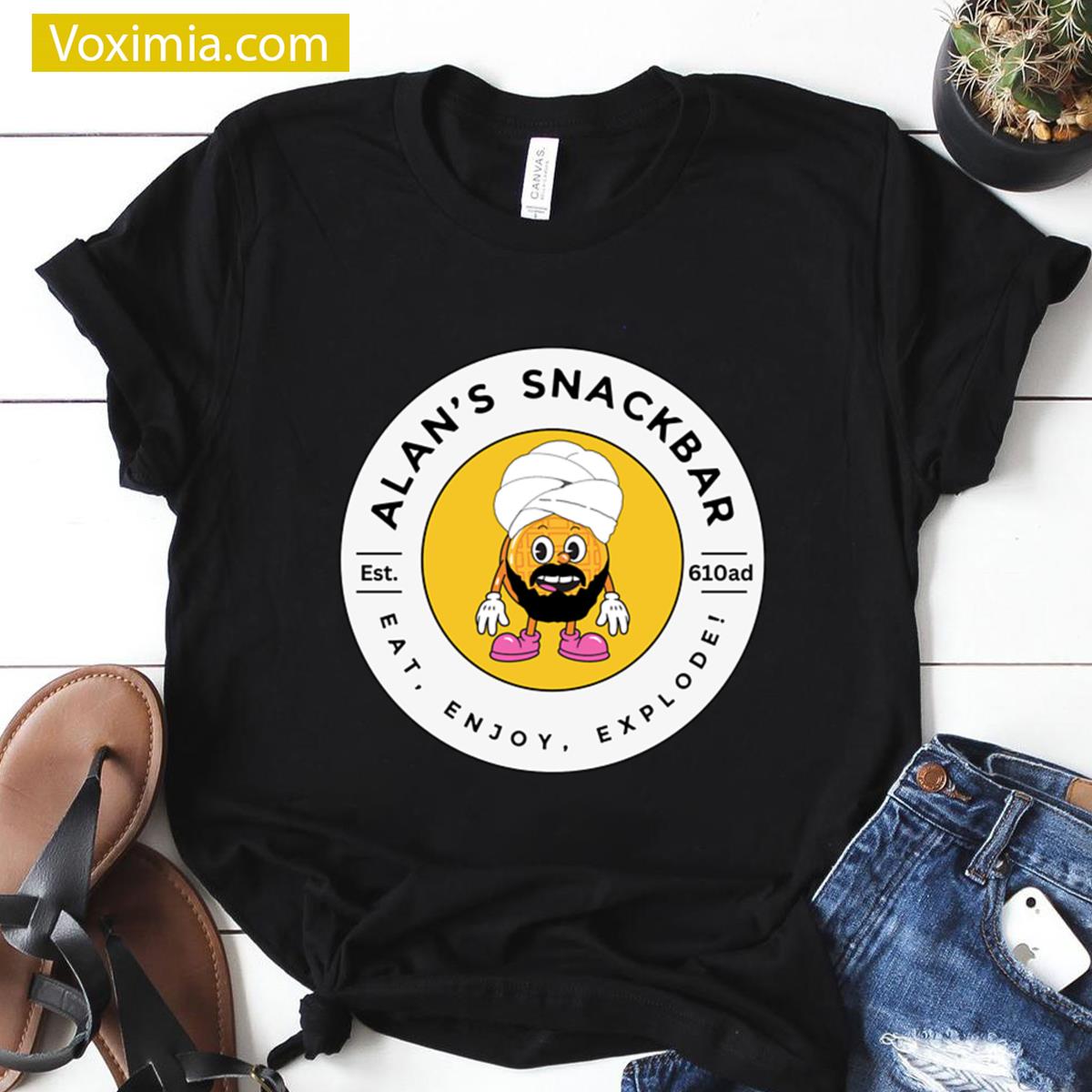 Alans Snack Bar Design T-shirt