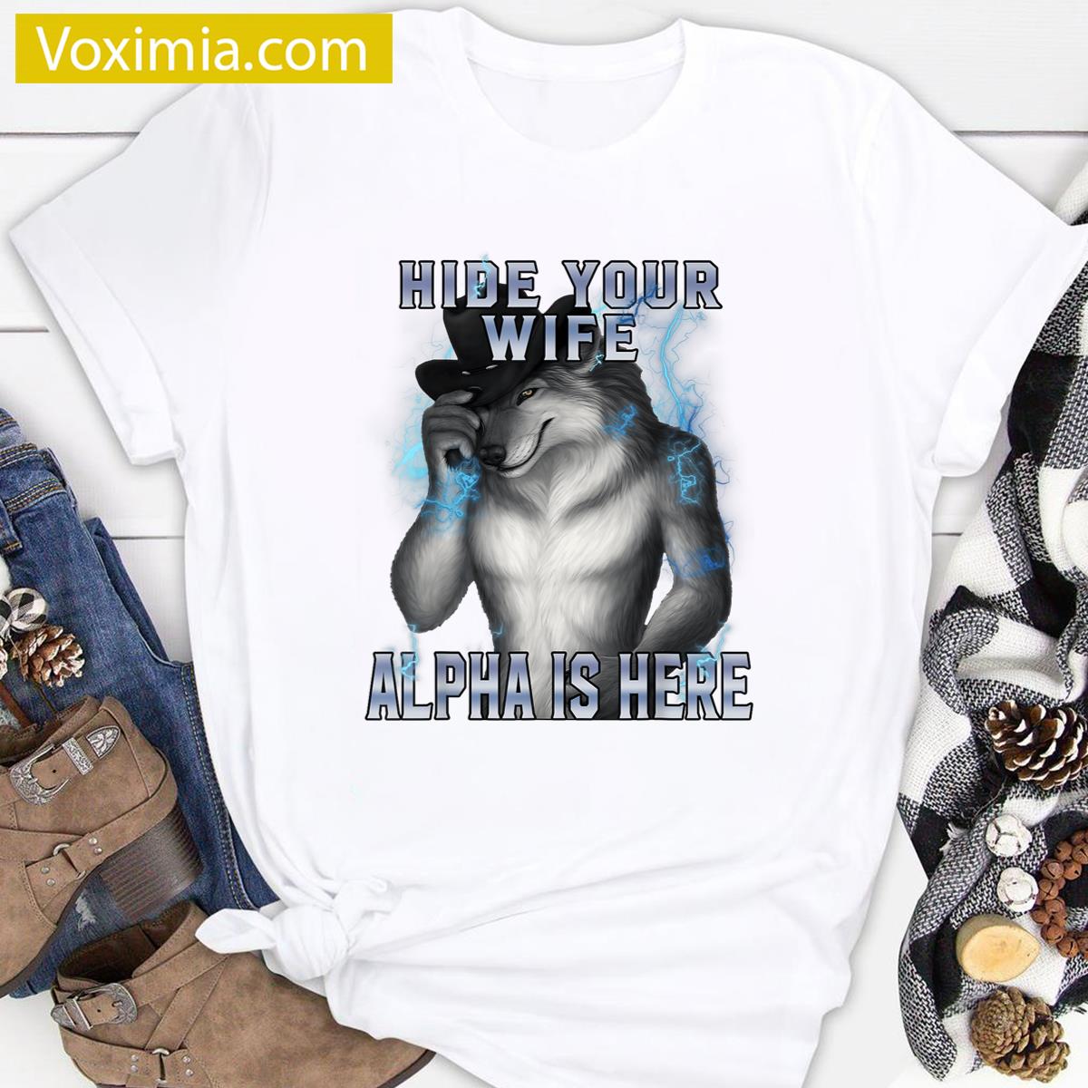 Alpha Wolf Funny Graphic T-shirt